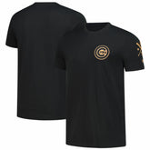 Chicago Cubs New Era Bronze Logo with Cross Bats Established T-Shirt Clearance