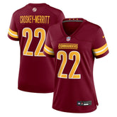 Jacory Croskey-Merritt Washington Commanders Women's Team Game Jersey Burgundy - Nike