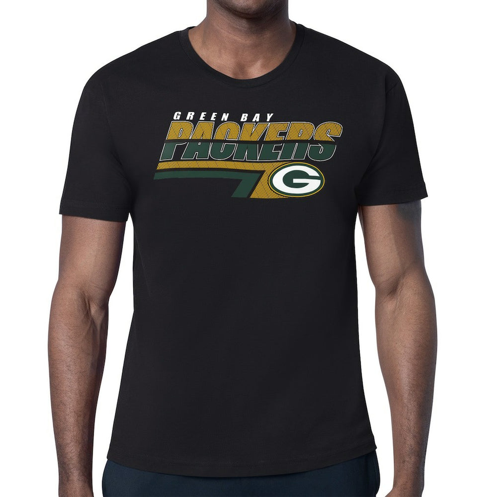 Green Bay Packers Starter Logo Push Graphic T-Shirt Black - NFL