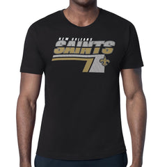 New Orleans Saints Starter Logo Push Graphic T-Shirt Black - NFL