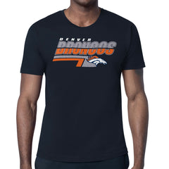 Denver Broncos Starter Logo Push Graphic T-Shirt Navy - NFL
