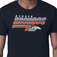Denver Broncos Starter Logo Push Graphic T-Shirt Navy - NFL