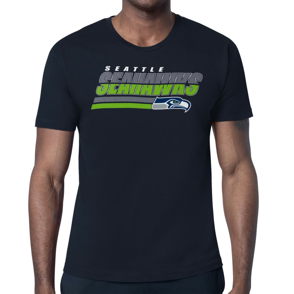 Seattle Seahawks Starter Logo Push Graphic T-Shirt College Navy - NFL