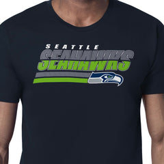 Seattle Seahawks Starter Logo Push Graphic T-Shirt College Navy - NFL