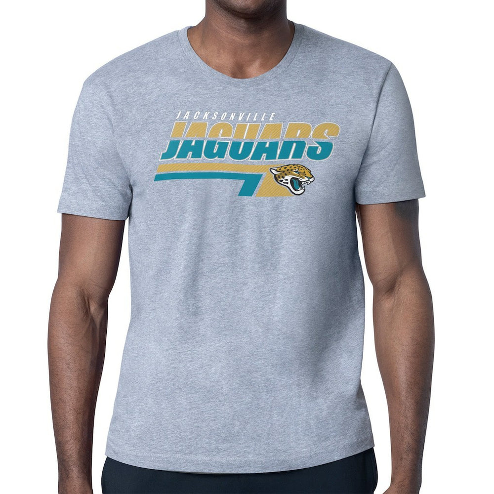 Jacksonville Jaguars Starter Logo Push Graphic T-Shirt Heather Gray - NFL