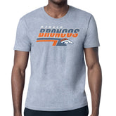 Denver Broncos Starter Logo Push Graphic T-Shirt Heather Gray - NFL