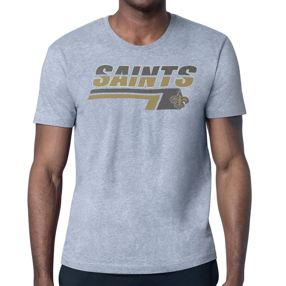 New Orleans Saints Starter Logo Push Graphic T-Shirt Heather Gray - NFL
