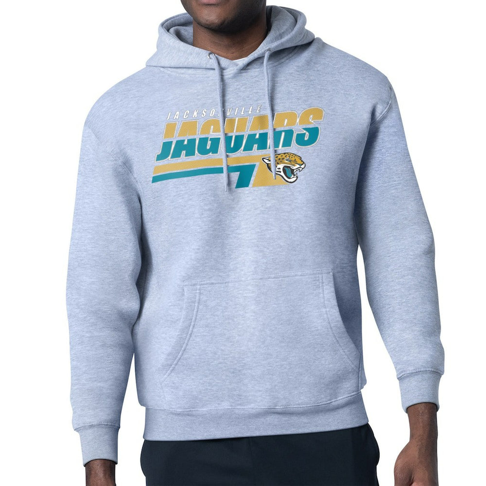 Jacksonville Jaguars Starter Logo Push Graphic Hoodie Heather Gray - NFL