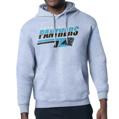 Carolina Panthers Starter Logo Push Graphic Hoodie Heather Gray - NFL