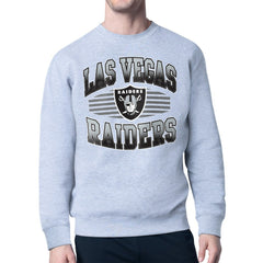 Las Vegas Raiders Starter Team Grit Graphic Fleece Pullover Sweatshirt Heather Gray - NFL