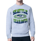Seattle Seahawks Starter Team Grit Graphic Fleece Pullover Sweatshirt Heather Gray - NFL