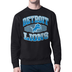 Detroit Lions Starter Team Grit Graphic Fleece Pullover Sweatshirt Black - NFL
