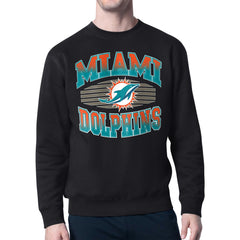 Miami Dolphins Starter Team Grit Graphic Fleece Pullover Sweatshirt Black - NFL