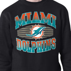 Miami Dolphins Starter Team Grit Graphic Fleece Pullover Sweatshirt Black - NFL