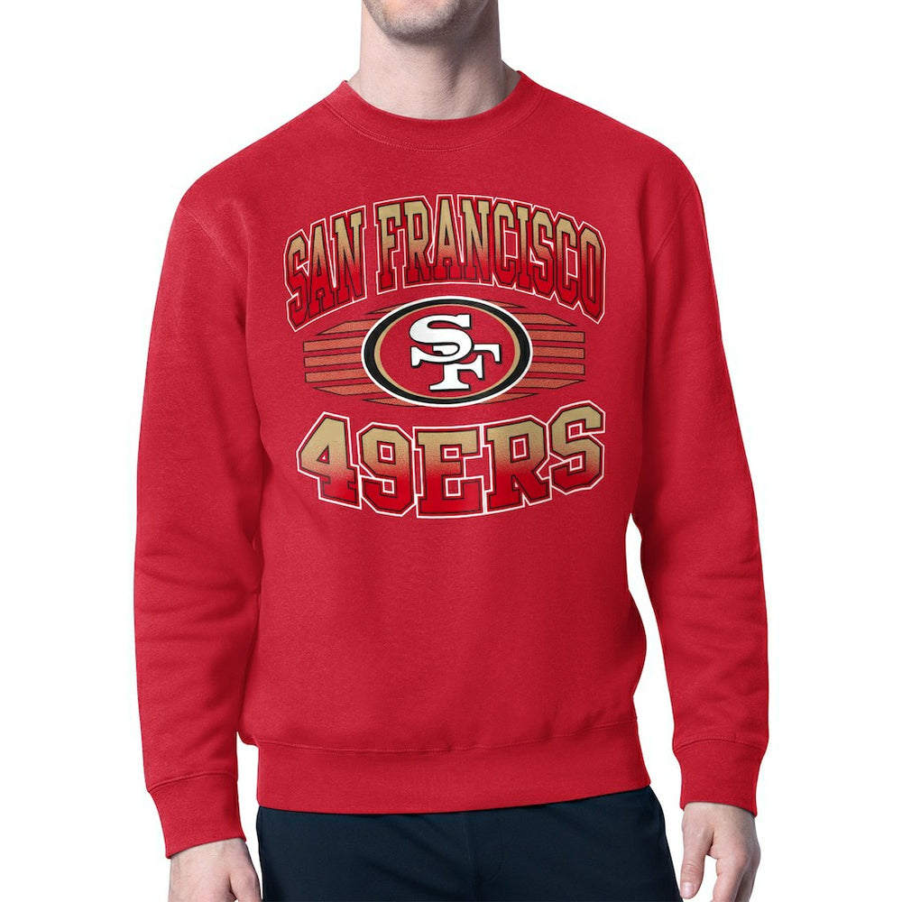 San Francisco 49ers Starter Team Grit Graphic Fleece Pullover Sweatshirt Scarlet - NFL