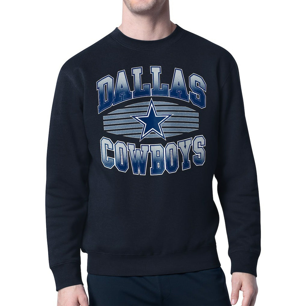 Dallas Cowboys Starter Team Grit Graphic Fleece Pullover Sweatshirt Navy - NFL