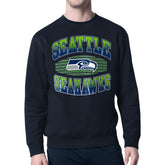 Seattle Seahawks Starter Team Grit Graphic Fleece Pullover Sweatshirt College Navy - NFL