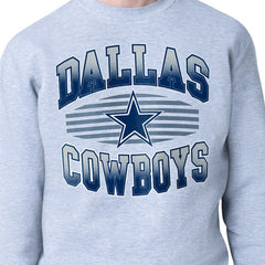 Dallas Cowboys Starter Team Grit Graphic Fleece Pullover Sweatshirt Heather Gray - NFL