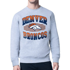 Denver Broncos Starter Team Grit Graphic Fleece Pullover Sweatshirt Heather Gray - NFL