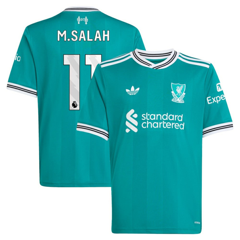 Adidas Mohamed Salah Liverpool Youth 2025/26 Third Replica Player Jerseys - Green