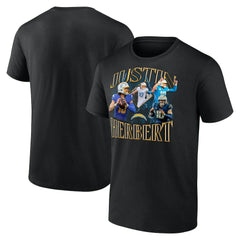Justin Herbert Los Angeles Chargers Notorious Graphic T-Shirt Black - NFL