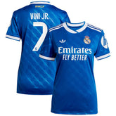 Adidas Vinicius Junior Real Madrid Women's 2025/26 Third Replica Player Jerseys - Blue