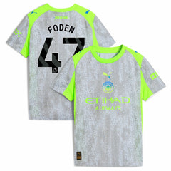 Puma Manchester City Youth 2025/26 Third Replica Jerseys - Green/Neon Green