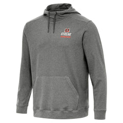 Cincinnati Bengals Antigua Streak Cloud Pullover Hoodie Heather Black - NFL