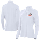 Cincinnati Bengals Antigua Women's Streak Intent Quarter-Zip Pullover White - NFL