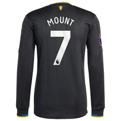 Adidas Mason Mount Manchester United 2025/26 Third Long Sleeve Player Jerseys - Black