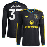 Adidas Kobbie Mainoo Manchester United 2025/26 Third Replica Long Sleeve Player Jerseys - Black