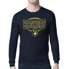 Milwaukee Brewers Starter Team Track Graphic Long Sleeve T-Shirt Sale