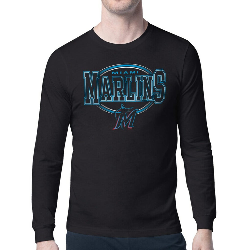 Miami Marlins Starter Team Track Graphic Long Sleeve T-Shirt Near Me
