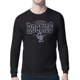 Colorado Rockies Starter Team Track Graphic Long Sleeve T-Shirt Sale