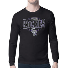 Colorado Rockies Starter Team Track Graphic Long Sleeve T-Shirt Sale