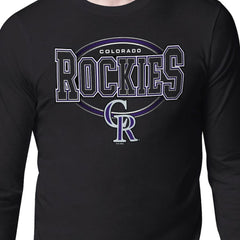 Colorado Rockies Starter Team Track Graphic Long Sleeve T-Shirt Sale