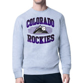 Colorado Rockies Starter Team Grit Graphic Fleece Pullover Sweatshirt Lifestyle