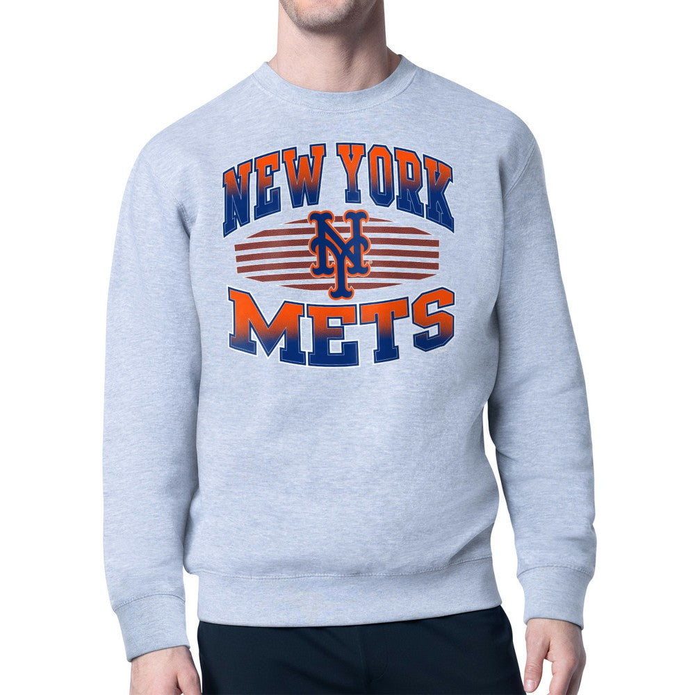 New York Mets Starter Team Grit Graphic Fleece Pullover Sweatshirt Clearance
