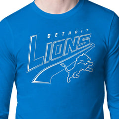 Detroit Lions Starter Modern Tailsweep Graphic Long Sleeve T-Shirt Blue - NFL