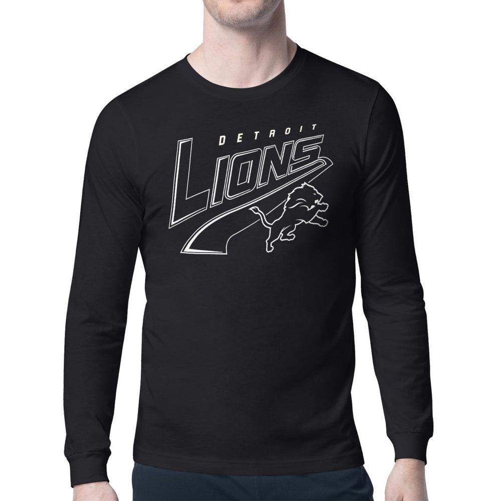 Detroit Lions Starter Modern Tailsweep Graphic Long Sleeve T-Shirt Black - NFL