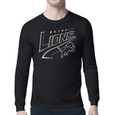 Detroit Lions Starter Modern Tailsweep Graphic Long Sleeve T-Shirt Black - NFL