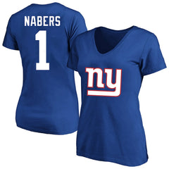 Malik Nabers New York Giants Women's Plus Size Name & Number T-Shirt Royal - Fanatics
