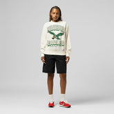Philadelphia Eagles Women's Tonal Arch Sweatshirt Cream - Mitchell & Ness