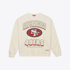 San Francisco 49ers Women's Tonal Arch Sweatshirt Cream - Mitchell & Ness