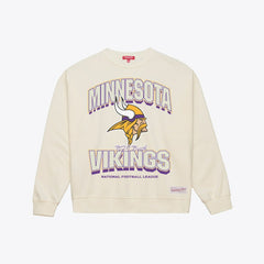 Minnesota Vikings Women's Tonal Arch Sweatshirt Cream - Mitchell & Ness