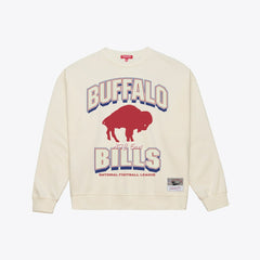 Buffalo Bills Women's Tonal Arch Sweatshirt Cream - Mitchell & Ness