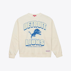 Detroit Lions Women's Tonal Arch Sweatshirt Cream - Mitchell & Ness
