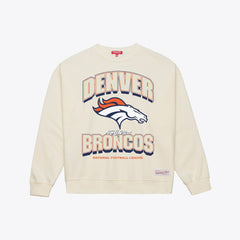 Denver Broncos Women's Tonal Arch Sweatshirt Cream - Mitchell & Ness