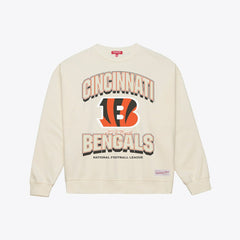 Cincinnati Bengals Women's Tonal Arch Sweatshirt Cream - Mitchell & Ness