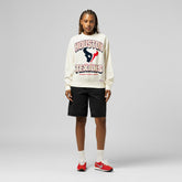 Houston Texans Women's Tonal Arch Sweatshirt Cream - Mitchell & Ness